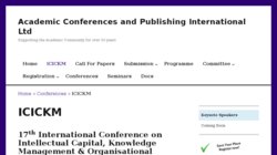 6th International Conference on Intellectual Capital, Knowledge Management & Organisational Learning