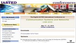 The Eighth IASTED International Conference on Communication Systems and Networks ~CSN 2010~