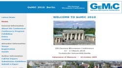 2010 German Microwave Conference (GeMiC 2010)