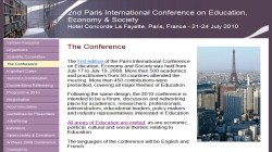 2nd Paris International Conference on Education, Economy and Society