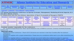 10th INTERNATIONAL CONFERENCE ON SPORTS:ECONOMIC, MANAGEMENT, MARKETING & SOCIAL ASPECTS