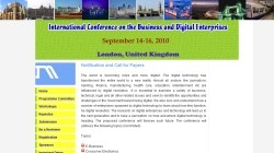 International Conference on the Business and Digital Enterprises