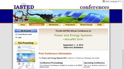 The 4th IASTED African Conference on Power and Energy Systems ~AfricaPES 2012~