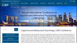 Annual International Conference on Cognitive and Behavioral Psychology (CBP 2012)
