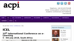 7th International Conference on e-Learning (ICEL 2012)