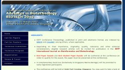 2nd Annual International Conference on Advances in Biotechnology (BioTech 2012) 2nd Annual International Conference on Advances in Biotechnology (BioTech 2012)