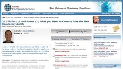 21 CFR Part 11 and Annex 11; What you Need to Know to Pass the New Regulatory Audits 2012 21 CFR Part 11 and Annex 11; What you Need to Know to Pass the New Regulatory Audits 2012