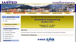 9th IASTED International Conference on Biomedical Engineering (BioMed 2012)