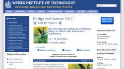Design and Nature 2012 - 6th International Conference on Relating Design in Nature with Science and Engineering