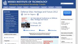 1st International Conference on Defence Sites: Heritage and Future 2012 1st International Conference on Defence Sites: Heritage and Future 2012