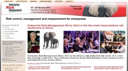 Enterprise Risk Management Africa 2012 Enterprise Risk Management Africa 2012