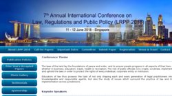 Annual International Conference on Law, Regulations and Public Policy (LRPP 2012) Annual International Conference on Law, Regulations and Public Policy (LRPP 2012)