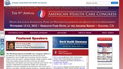 The 9th Annual American Health Care Congress and Exhibition 2012 The 9th Annual American Health Care Congress and Exhibition 2012