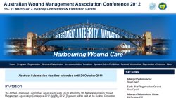 9th National Australian Wound Management Association Conference (AWMA 2012) 9th National Australian Wound Management Association Conference (AWMA 2012)