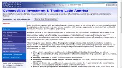 Commodities Investment & Trading Latin America 2012 Commodities Investment & Trading Latin America 2012