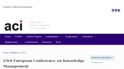 11th European Conference on Knowledge Management - ECKM 2010