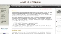 Community College Student Success and Retention