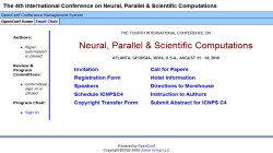 Fourth International Conference on Neural, Parallel, and Scientific Computations