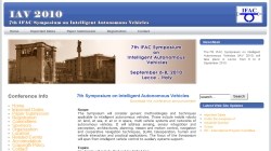 7th IFAC Symposium on Intelligent Autonomous Vehicles - IAV 2010