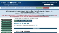Biomolecular Interaction Networks: Function and Disease 2010
