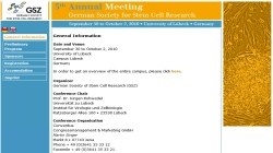 5th Annual  Meeting of the German Society for Stem Cell Research 2010