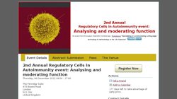 2nd Annual Regulatory Cells in Autoimmunity event: Analysing and moderating function 2012 2nd Annual Regulatory Cells in Autoimmunity event: Analysing and moderating function 2012