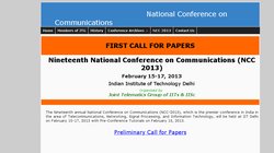 National Conference on Communications (NCC 2013)