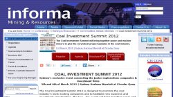 Coal Investment Summit 2012 Coal Investment Summit 2012