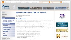 Nigerian Content in the Oil & Gas Industry 2012 Nigerian Content in the Oil & Gas Industry 2012