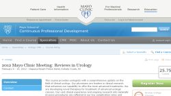 2012 Mayo Clinic Meeting: Reviews in Urology