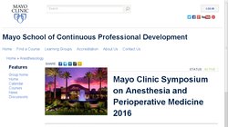 Mayo Clinic Symposium on Anesthesia and Perioperative Medicine 2012