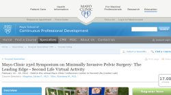 Mayo Clinic 23rd Symposium on Minimally Invasive Pelvic Surgery: The Leading Edge - Second Life Virtual Activity 2012 Mayo Clinic 23rd Symposium on Minimally Invasive Pelvic Surgery: The Leading Edge - Second Life Virtual Activity 2012