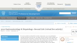 Gastroenterology & Hepatology--Second Life (virtual live activity) 2012