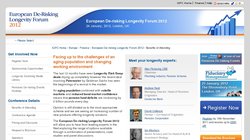 European De-risking Longevity Forum 2012 European De-risking Longevity Forum 2012