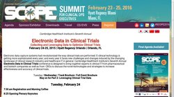 CHI`s Annual `Electronic Data in Clinical Trials` (at SCOPE) 2012 CHI`s Annual `Electronic Data in Clinical Trials` (at SCOPE) 2012