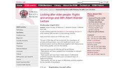 Looking after older people: Rights and wrongs and the 38th Albert Wander Lecture 2012