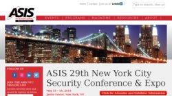 ASIS 23rd New York Security conference and Expo 2013 ASIS 23rd New York Security conference and Expo 2013