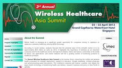 3rd Annual Wireless Healthcare Asia Summit 2013