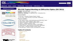 8th EOS Topical Meeting on Diffractive Optics (DO 2012)