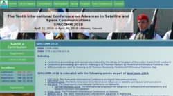 The Fourth International Conference on Advances in Satellite and Space Communications SPACOMM 2012 The Fourth International Conference on Advances in Satellite and Space Communications SPACOMM 2012