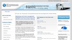 5th Annual Bio/Pharmaceutical Cold Chain Management Asia 2012 5th Annual Bio/Pharmaceutical Cold Chain Management Asia 2012