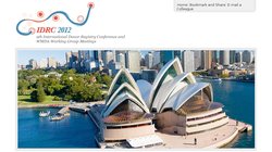 9th International Donor Registry Conference IDRC and WMDA Working Group Meetings 2012