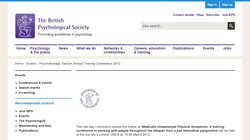Psychotherapy Section Annual Conference 2012