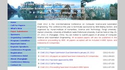 IEEE International Conference on Computer Science and Automation Engineering (CSAE 2012) IEEE International Conference on Computer Science and Automation Engineering (CSAE 2012)