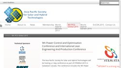 6th Global Conference on Power Control Optimization 2012