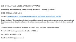 26th Annual Upper Extremity Update