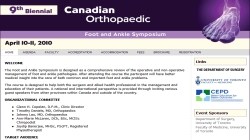 The 9th Biennial Canadian Orthopaedic Foot and Ankle Symposium