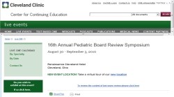 16th Annual Cleveland Clinic Pediatric Board Review Symposium 2010