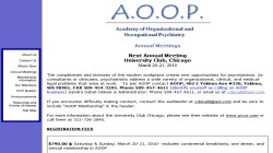 Annual Meeting of the Academy of Organizational & Occupational Psychiatry 2010 