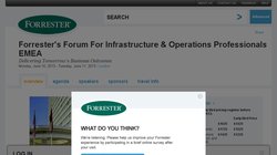 Forrester`s Infrastructure & Operations Forum EMEA 2010
